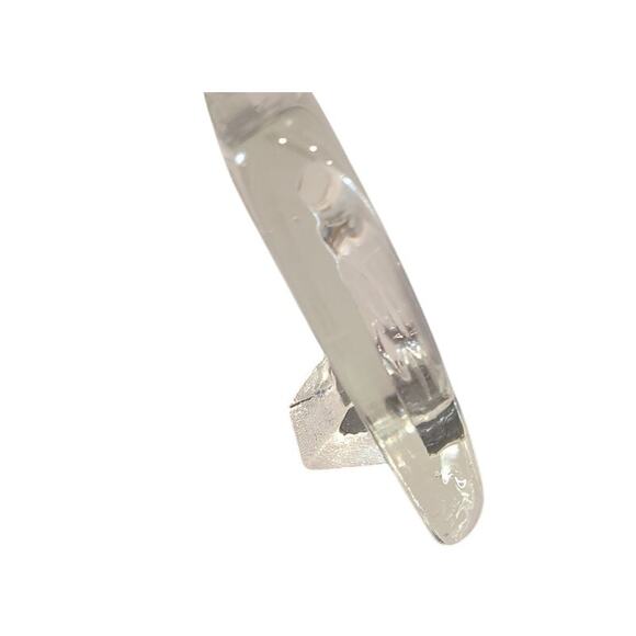 Vintage MCM Wiesenthal Hutte Photo Frame Ribbed Glass Square Weighted Rare - Picture 3 of 9